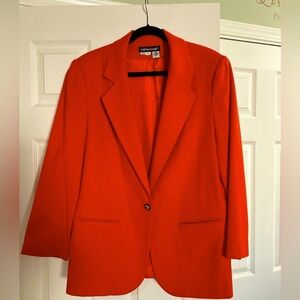 Savannah blazer in bright coral. Beautifully tailored. 100% wool. Size 12. $25
